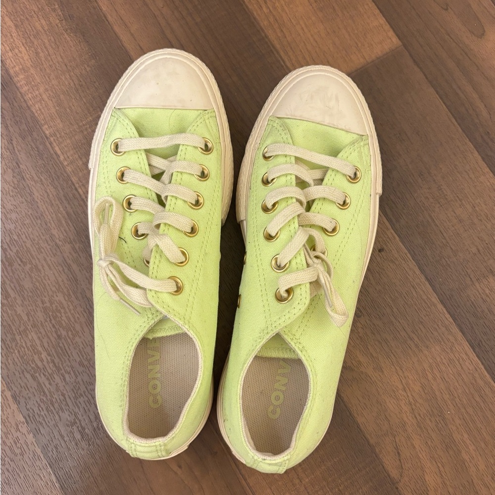 Converse Green Canvas Sneakers Low-Top